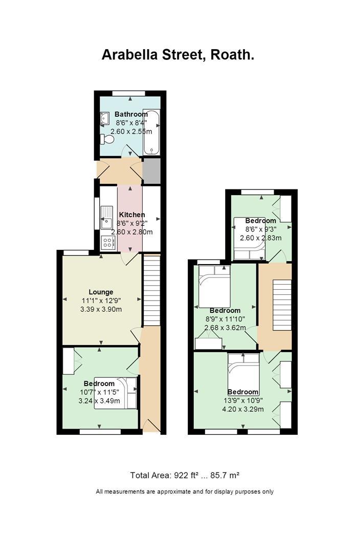 Floorplan for Arabella Street, Roath
